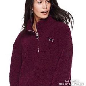 NWT | Victoria Secret Pink Sherpa Pullover